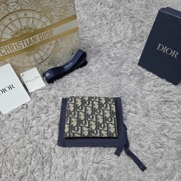 {클로젯}[24ss][크림 제품]디올 오블리크 반지갑