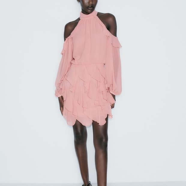 zara 자라 프릴 미니 원피스 