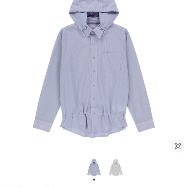 산산기어 스트라이프 후드 셔츠 블루 1