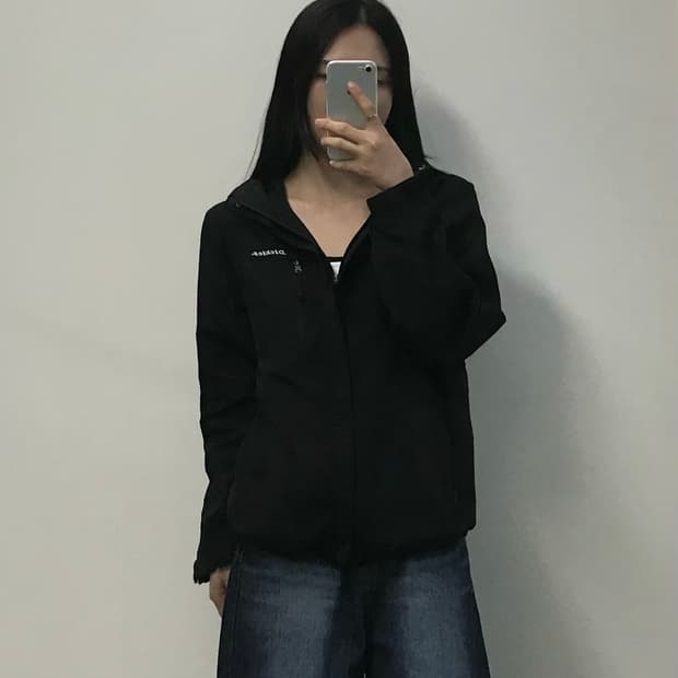 디키즈 자수로고 블랙 바람막이 자켓