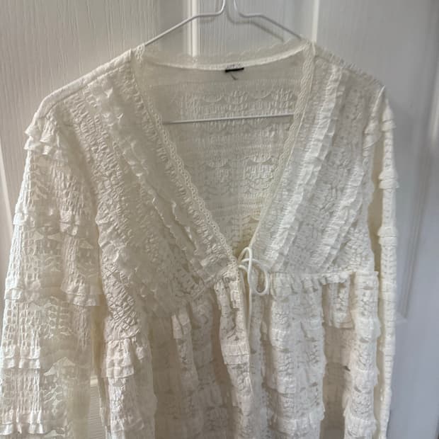 레이스 프릴 셔링 가디건 프리사이즈