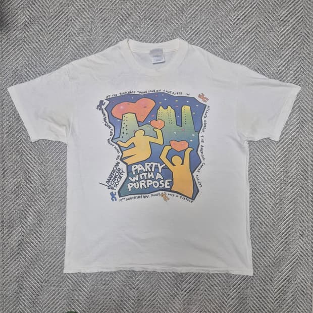90s Pepsi 스폰서 싱글스티치 티셔츠 (XL)
