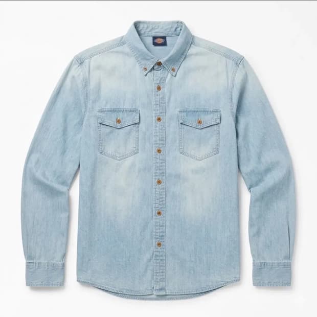 DICKIES 디키즈 워싱 데님 셔츠