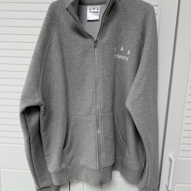 아이앱 스튜디오 투웨이 풀 집업 그레이 화이트