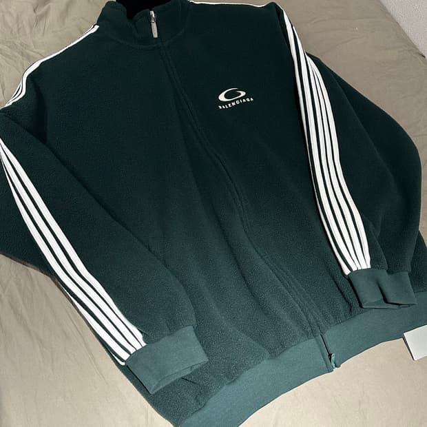 발렌시아가 루프 스포츠 아이콘 집업 자켓 그린 s사이즈