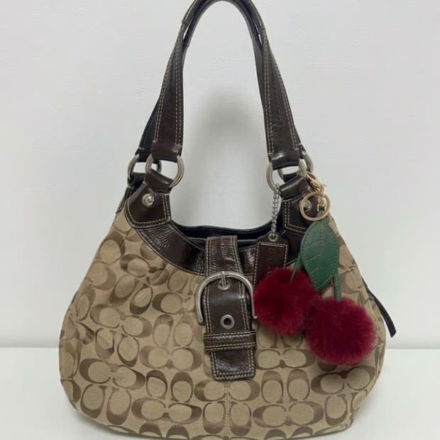 코치 버클 숄더백