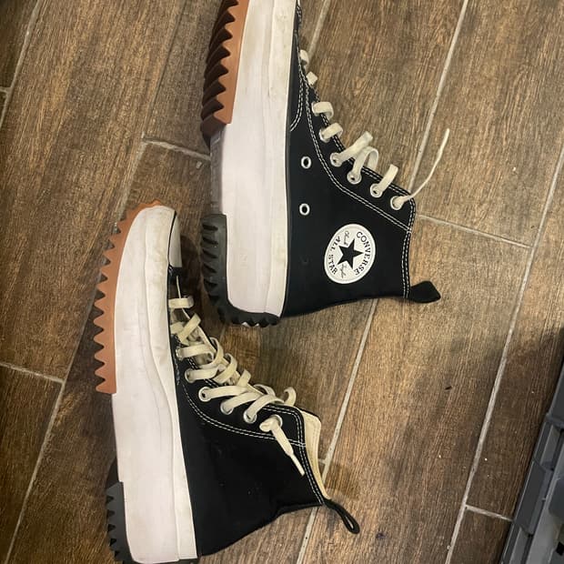 컨버스 런스타 하이크 블랙 하이 스니커즈245