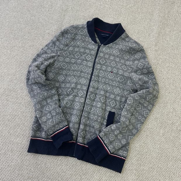 S 타미힐피거 페어아일 패턴 니트 0408D