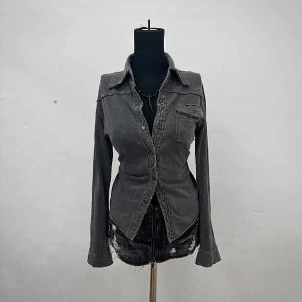 Ash washed grunge shirts