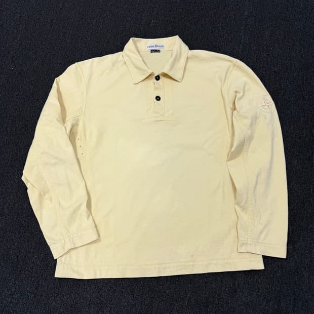 스톤아일랜드 구형 폴로 자수와펜 롱슬리브