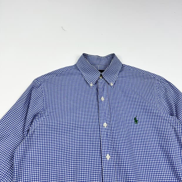 폴로 랄프로렌 포니 클래식 블루 체크셔츠 (S)