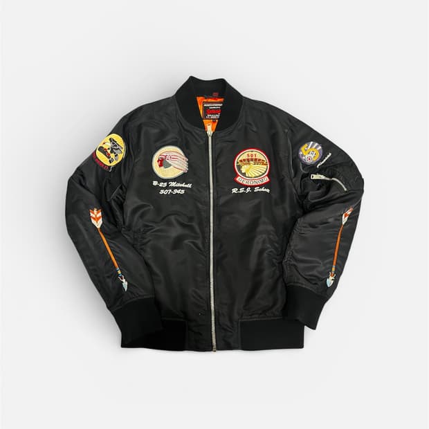 Schott 쇼트 Apache MA-1 패치워크 봄버 L