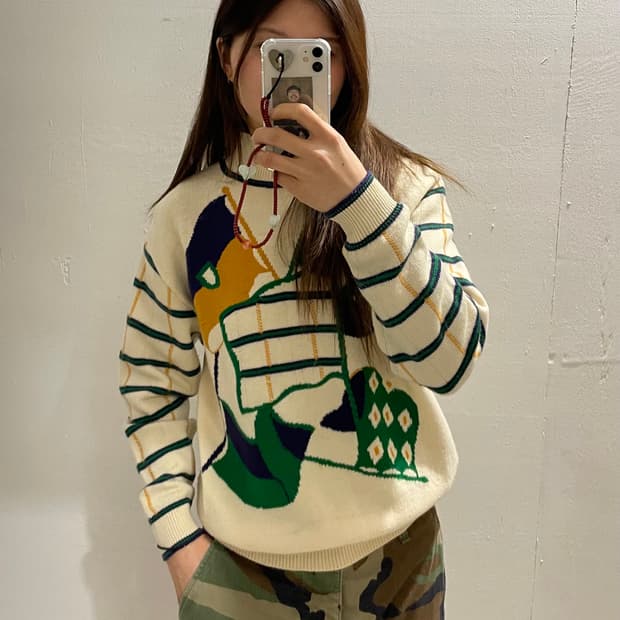 크리스찬 디올 목넥 니트