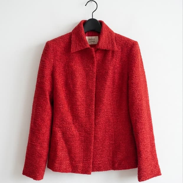 레드 부클 트위드자켓 (44-55)