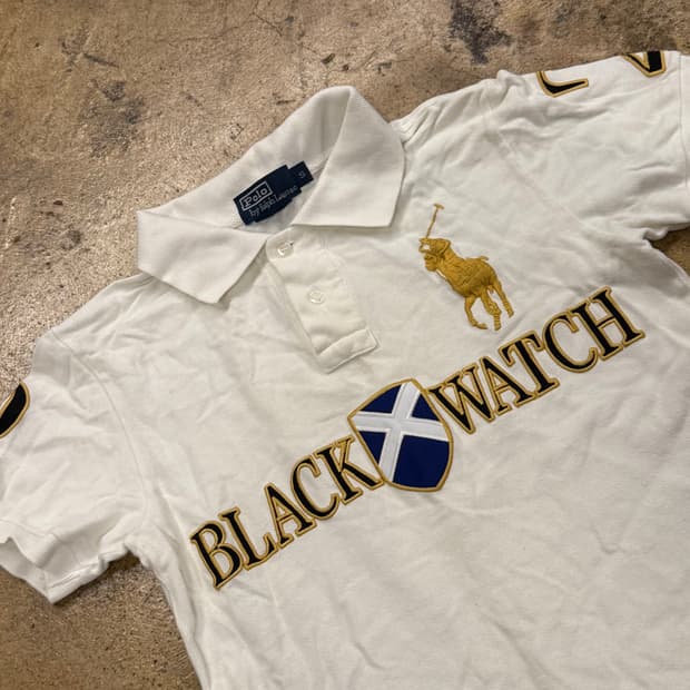 폴로 랄프로렌 치프키프 흰골 화이트 골드 카라 빅포니 반팔티