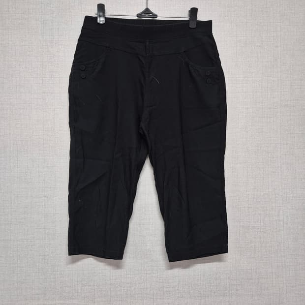 블랙 여성 7부 바지