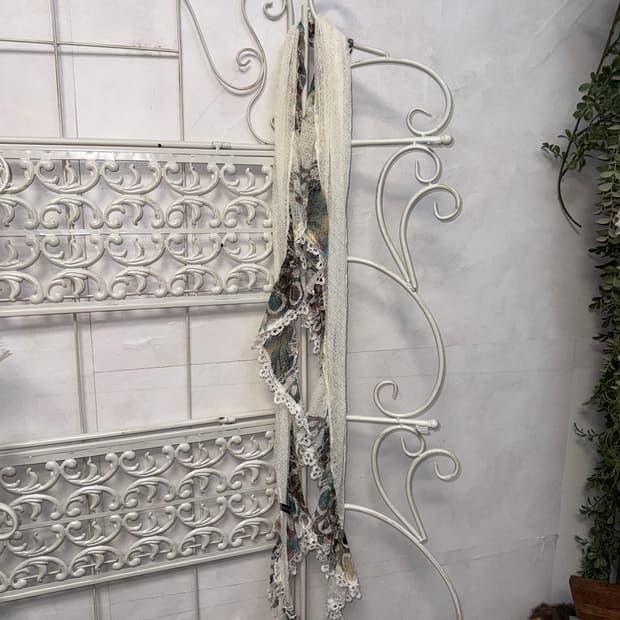 Blue brown fairy lace scarf