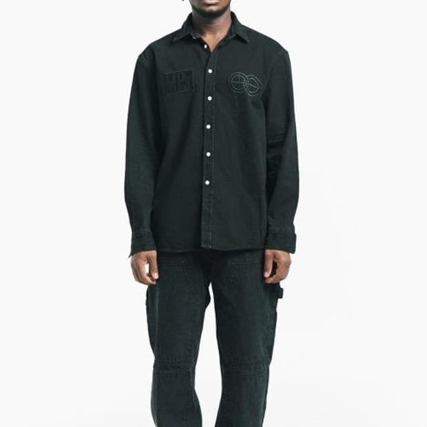 플라스틱 프로덕트 데님 셔츠 L size