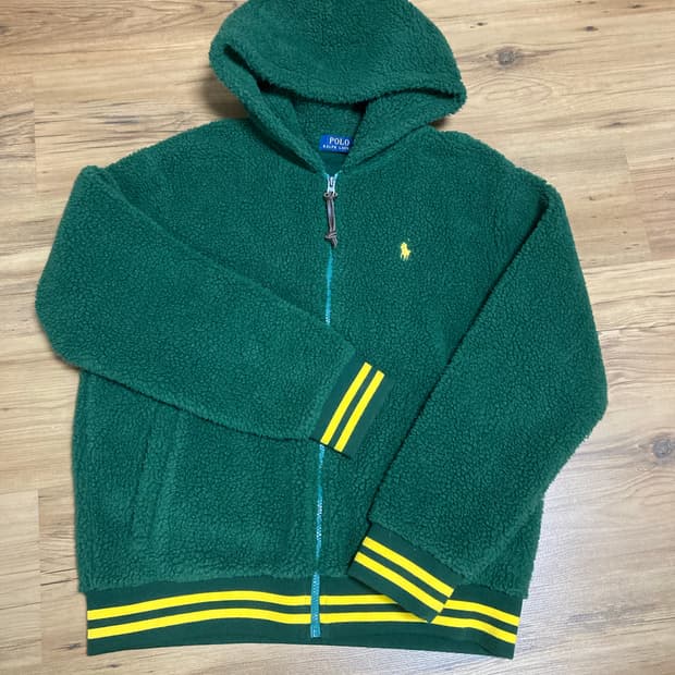 폴로 양털후리스 후드집업