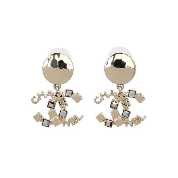 샤넬 CC 로고 귀걸이 골드 맥시사이즈 이어링 ABC816