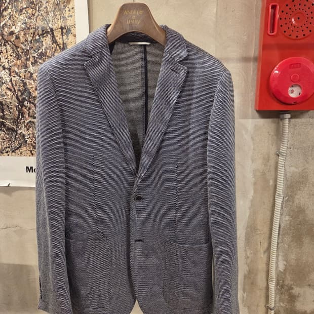 휴고보스 저지패브릭 자켓