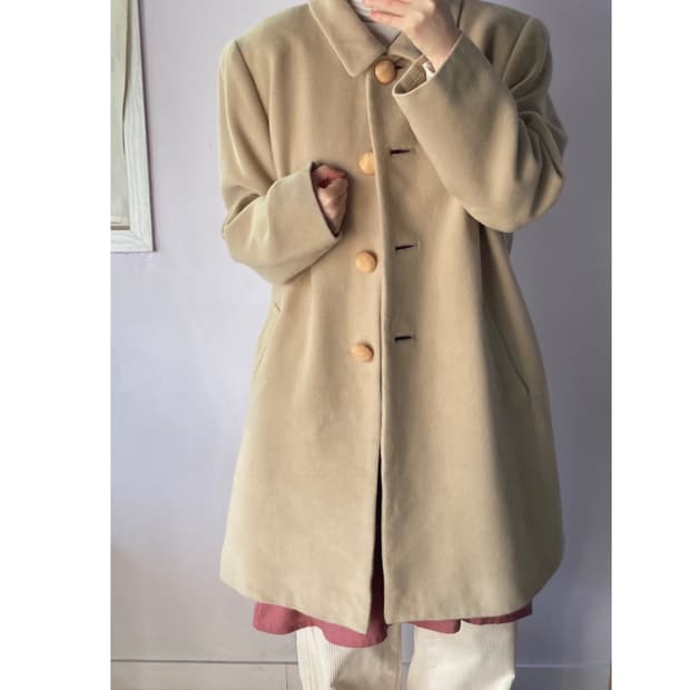 일본빈티지) 앙고라100 울 코트 / made in Japan