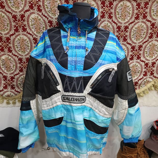 빈티지 살로몬 옵티컬 무브먼트 스키 아노락 점퍼

