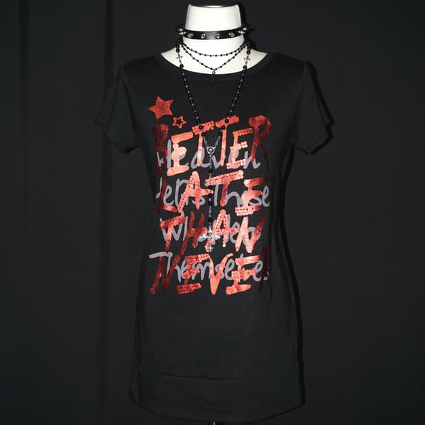 (cherry pop) y2k punk lettering t 