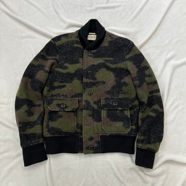 (L)폴로 데님앤서플라이 우드랜드 카모 울 봄버 자켓 