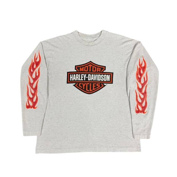 빈티지 90s Harley Davidson 할리데이비슨 플레임 롱슬리브
