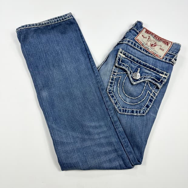 28 트루릴리전 USA 여성 로우라이즈 부츠컷 데님팬츠