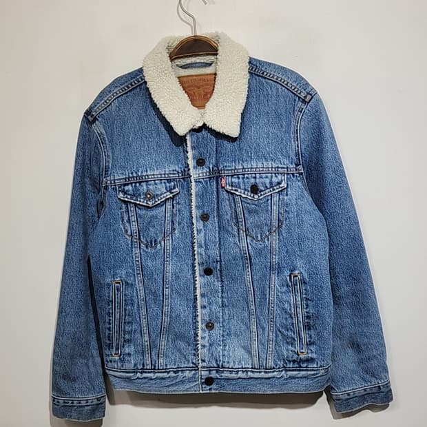 (S) 리바이스 양털 청자켓 연청 데님자켓 레드탭 