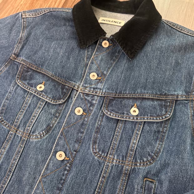 Insilence denim work crop jacket