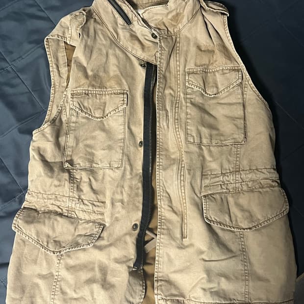 빈티지 워크 베스트 자켓