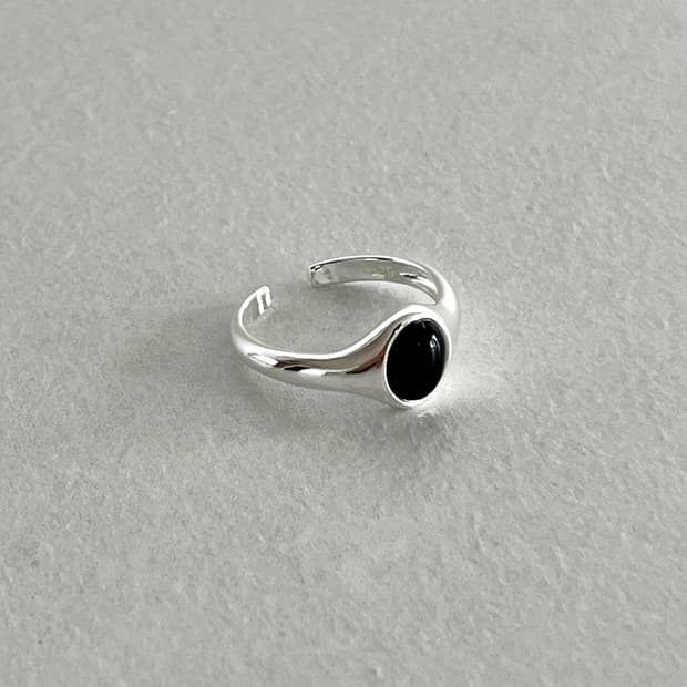 블랙 원석 반지