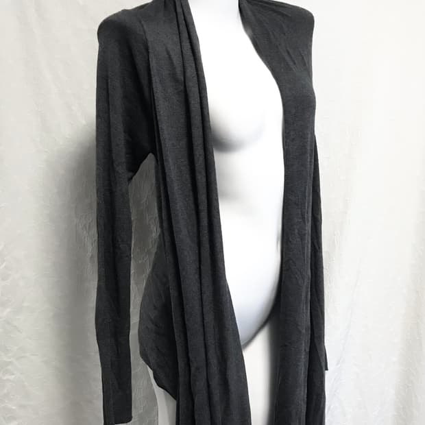 빈티지 DKNY 아카이브 언발 드레이프 롱 가디건