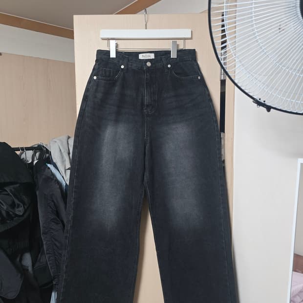 여성 베이델리 오션 와이드 데님팬츠 
흑청 XL 