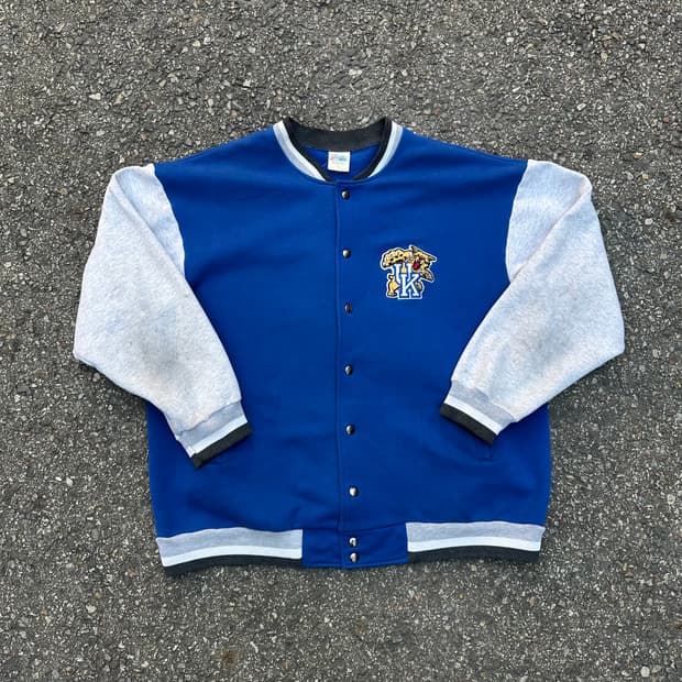 90s 빈티지 마제스틱 켄터키 대학교 스웻 바시티 자켓