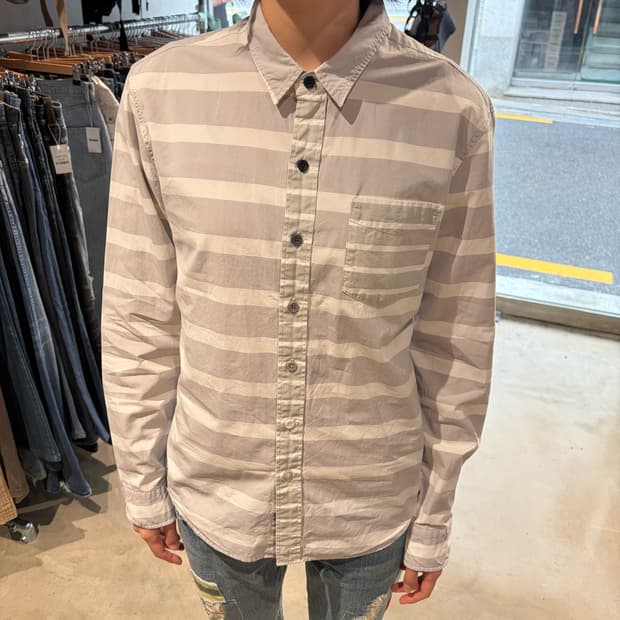 Levi's 스트라이프 포켓 셔츠 S