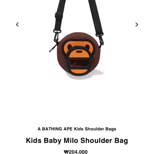 베이프 베이비 마일로 브라운 숄더백 크로스백