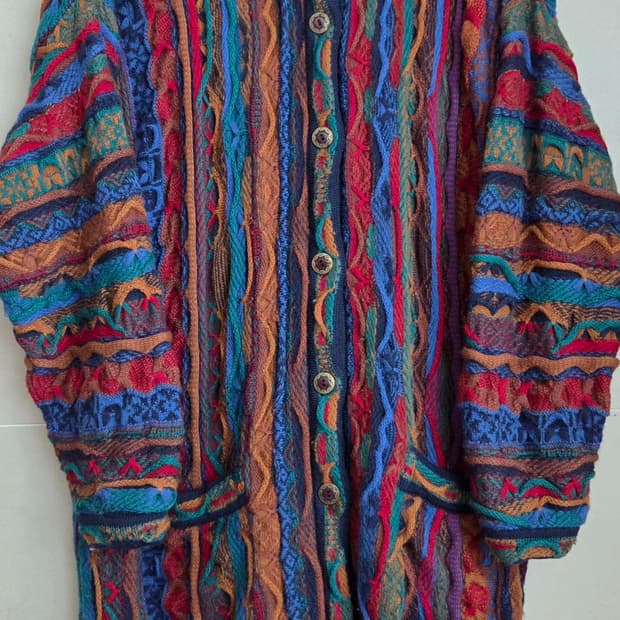 쿠지 림노스 LIMNOS 호주 울100% 롱가디건 XL 택포