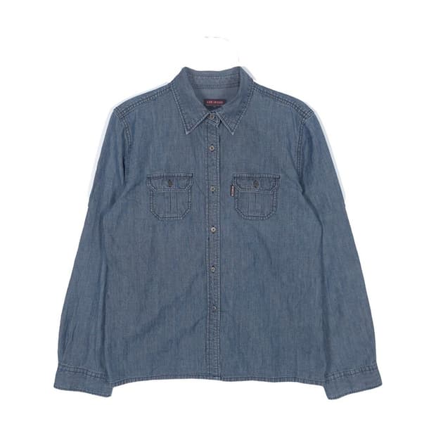 LEE JEANS 투포켓 샴브레이 데님 긴팔 셔츠 L