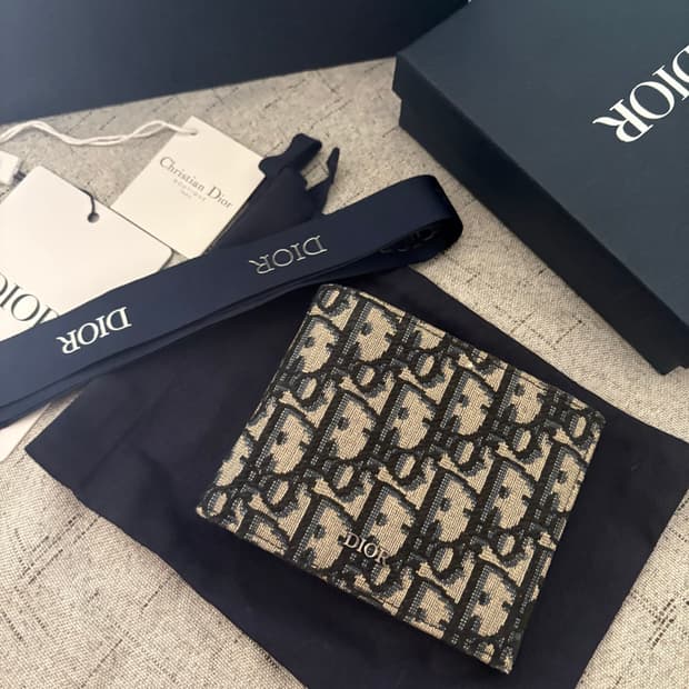 [새상품급]디올 오블리크 반지갑