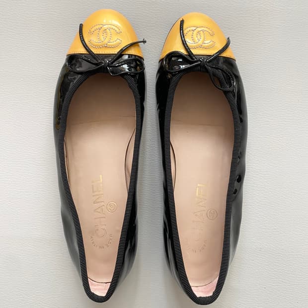 [샤넬] 정품 샤넬 페이던트 발레리나 플랫슈즈 (36사이즈)