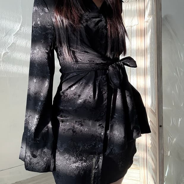Black oriental shirt
