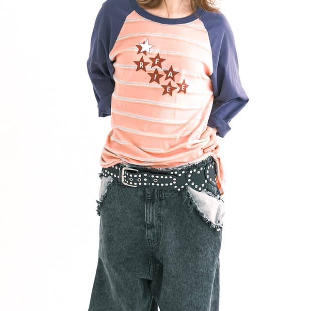 rainbow raglan t-shirt (pink)