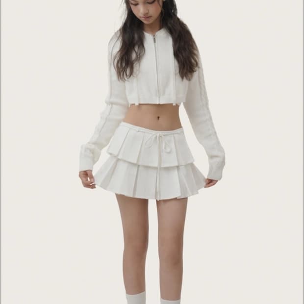 새상품) 클리시어 KLEESIER chou chou 츄츄 후드집업+탑