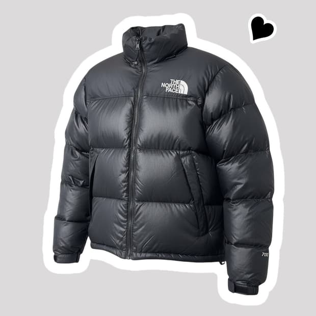 우먼 노스페이스 블랙 중앙로고 눕시 구스다운 패딩