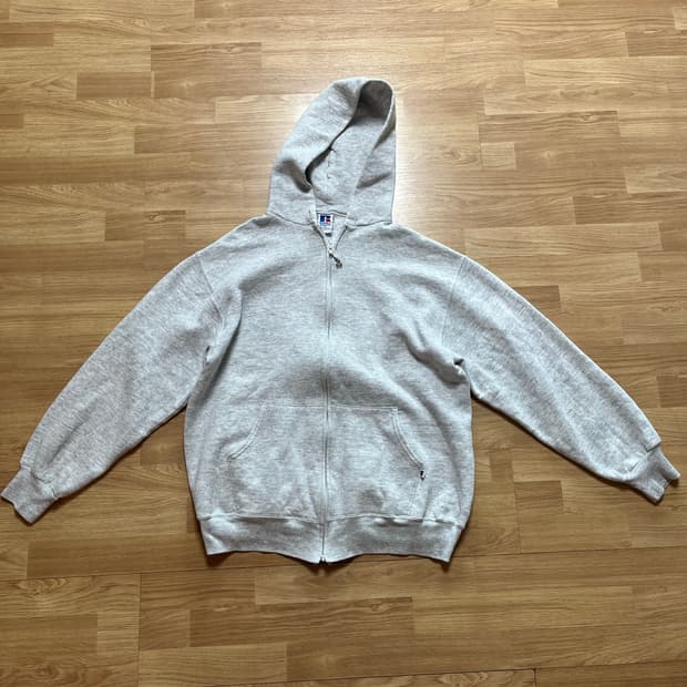 빈티지 USA 러셀 후드집업 XL 라이트 그레이