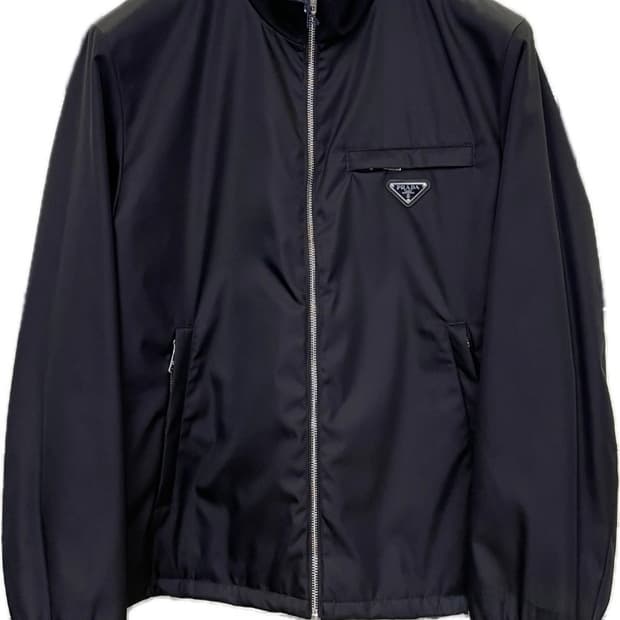 프라다 리나일론 개버딘 블루종 자켓